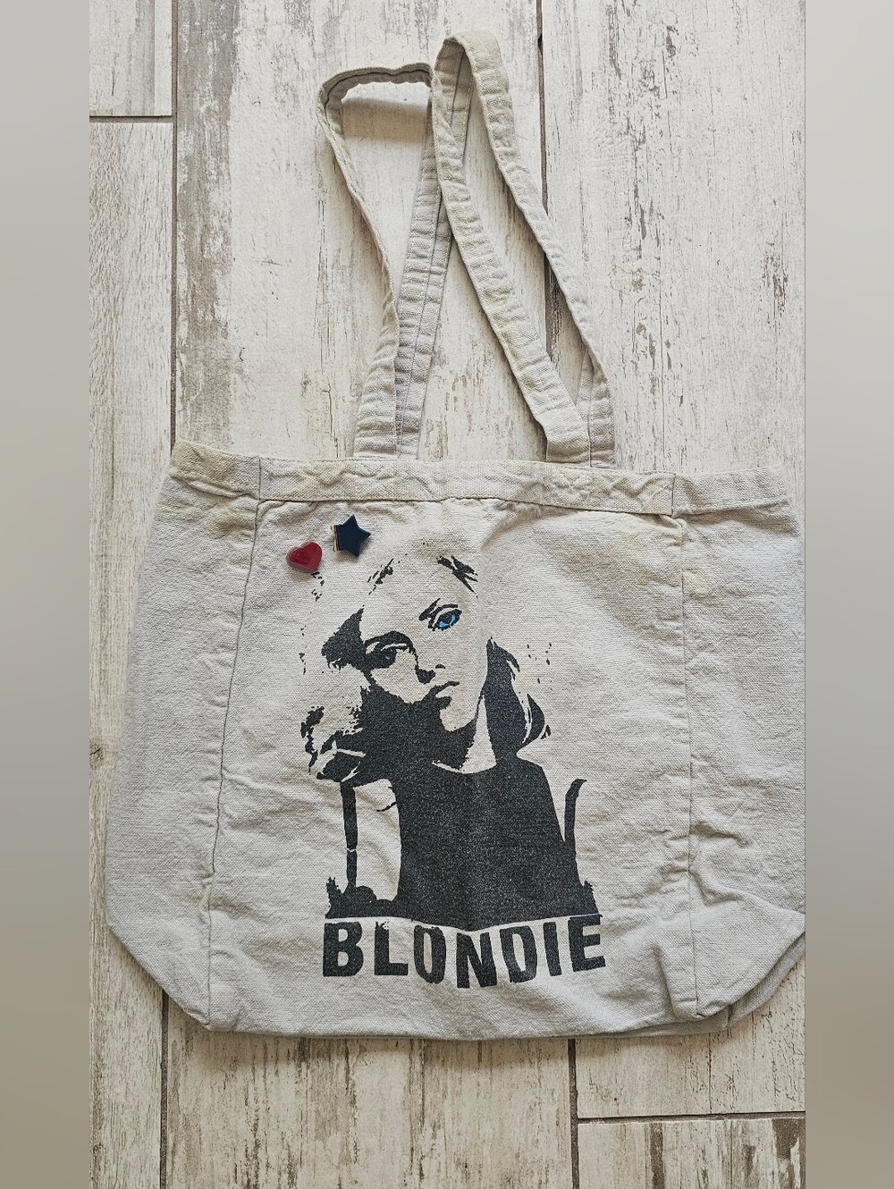 Marc Jacobs Blondie Vintage Provincetown Art Association Canvas Tote Bag - Gray